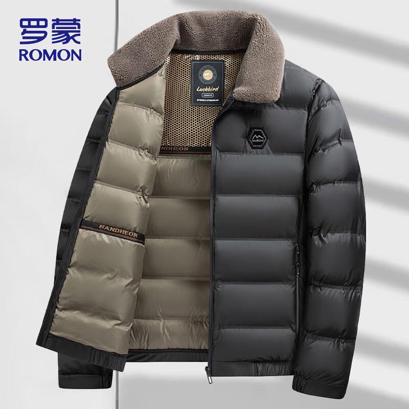 ROMON Men's Winter Business Casual Thickened Cotton Padded Jacket