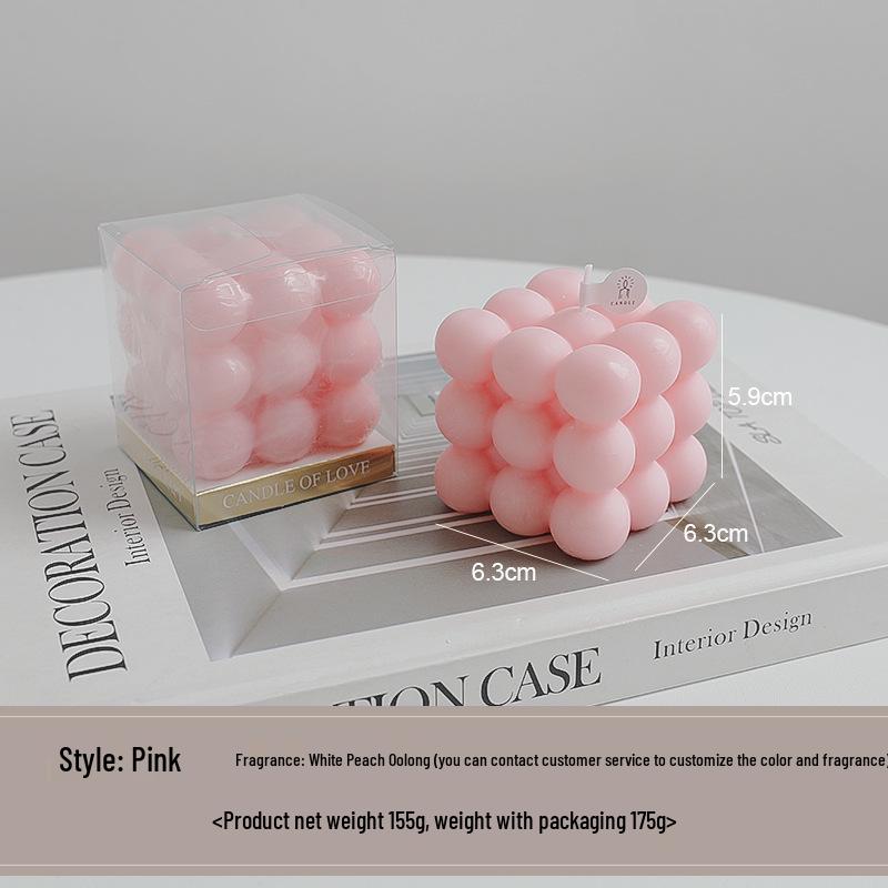 High-End Customizable Scented Candle Rubik's Cube Ornament Gift