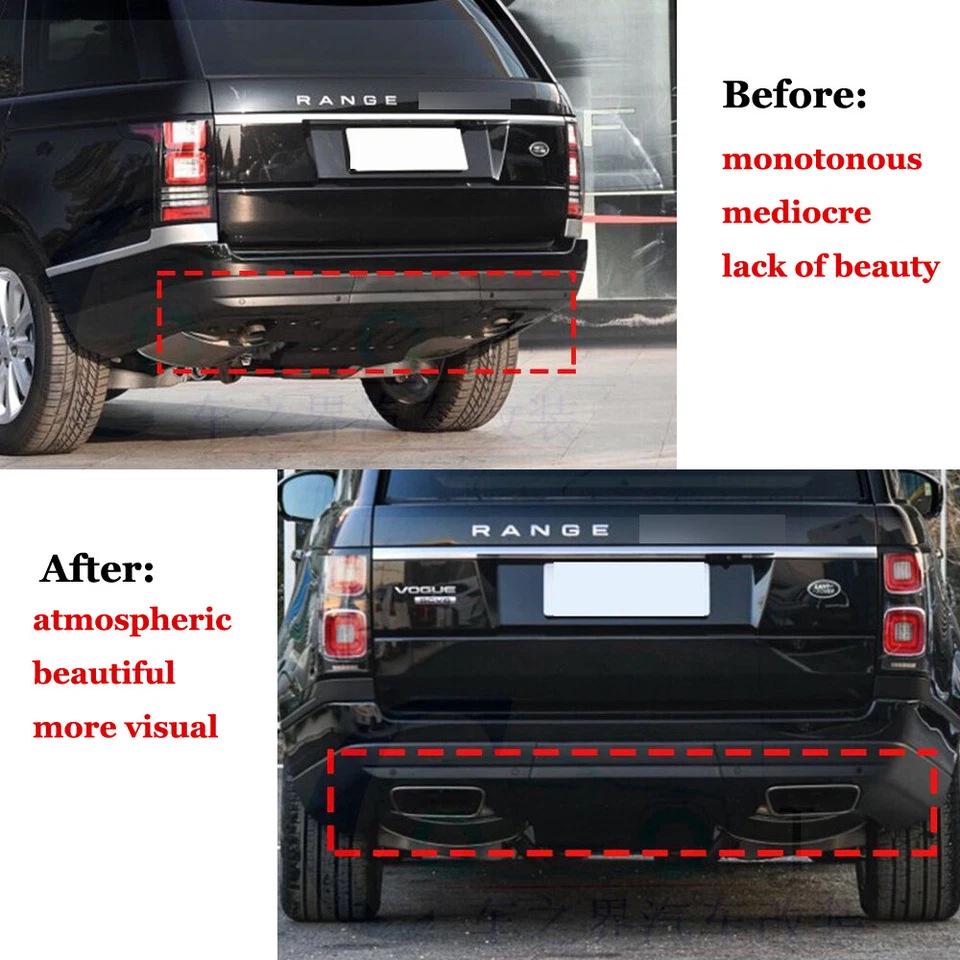 Land Rover Range Rover Vogue L405 Stainless Steel Square Exhaust Muffler Tailpipe (2018-2022)