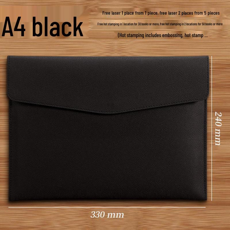 Custom A4 Lychee Grain Document File Bag and Briefcase