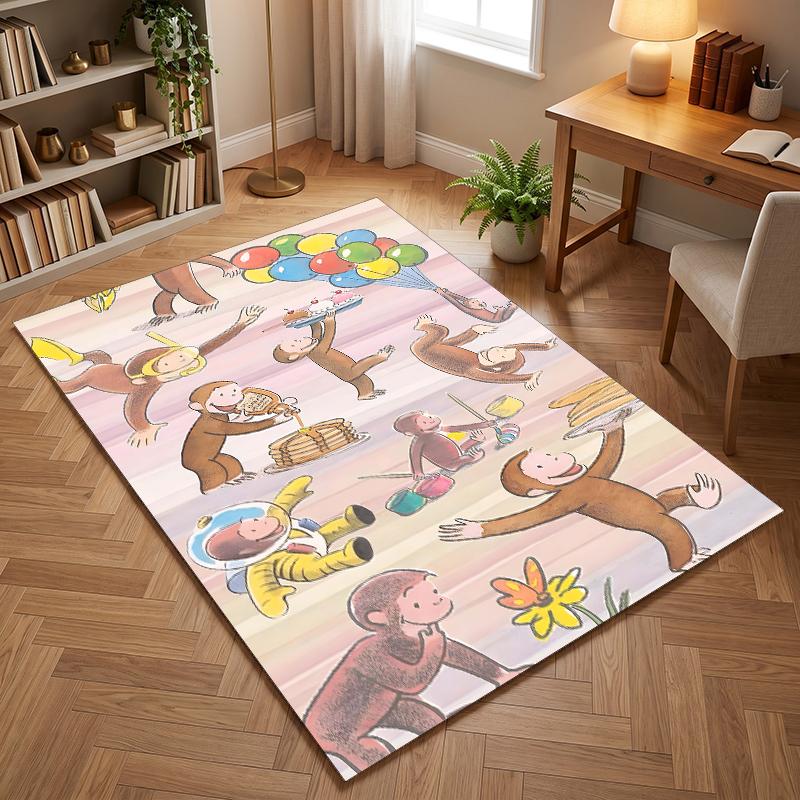 Curious George (1) Office Carpets Suitable for Living Rooms Bedrooms Offices and Kitchens a Gift for Modern Home Decor
