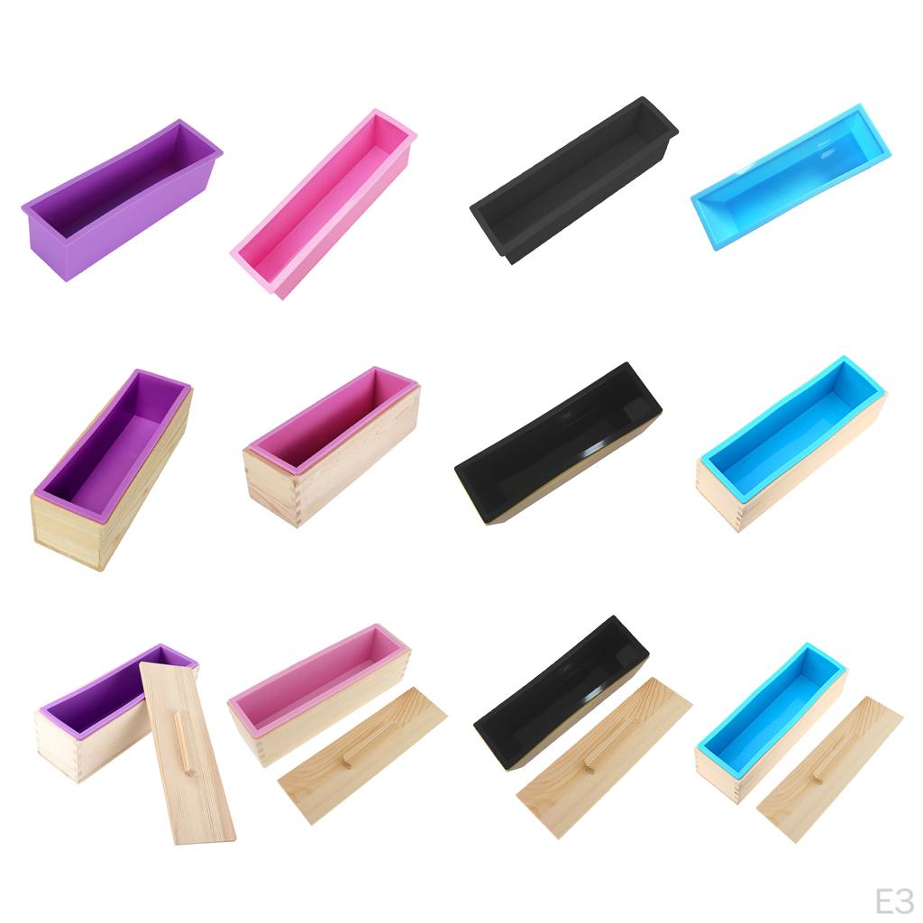 Flexible Rectangular Soap - Loaf with and Lid DIY Tool for Soaps Cake Making Supplies Silicone,