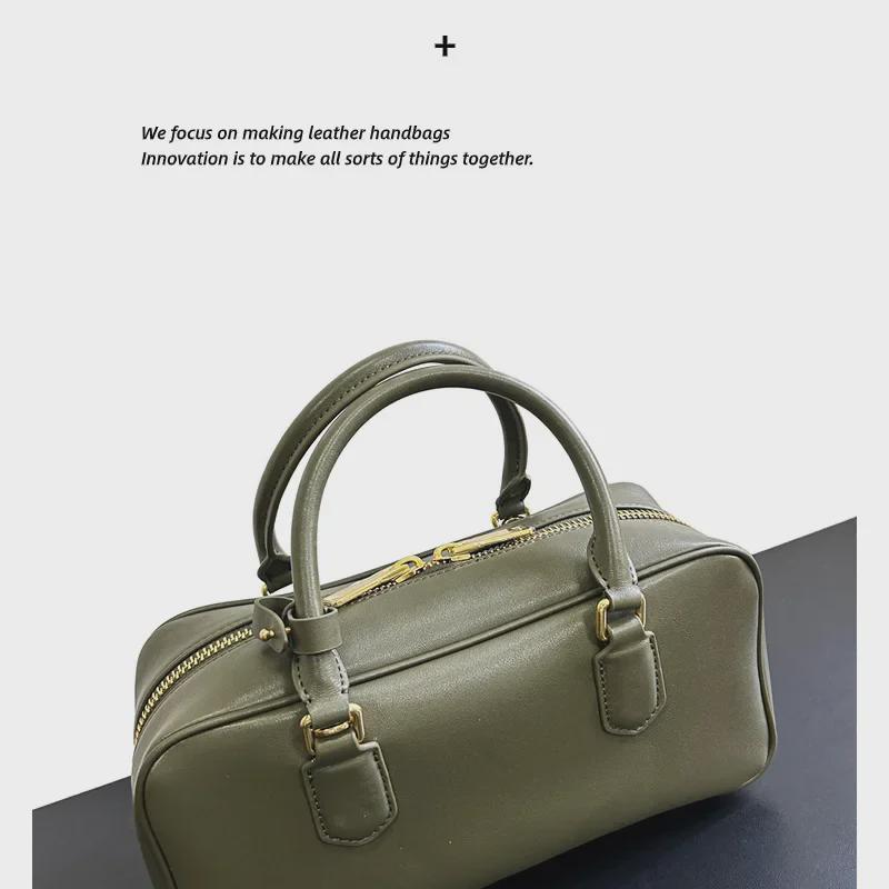 2023 Women's Retro Boston Bowling Shoulder Bag - Autumn & Winter Collection