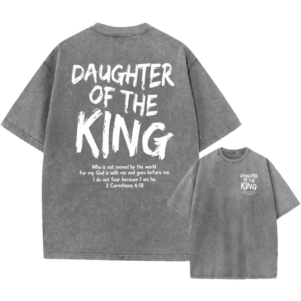 100% Cotton Oversized T-Shirt,Daughter Of The King Vintage Streetwear Unisex Tee S