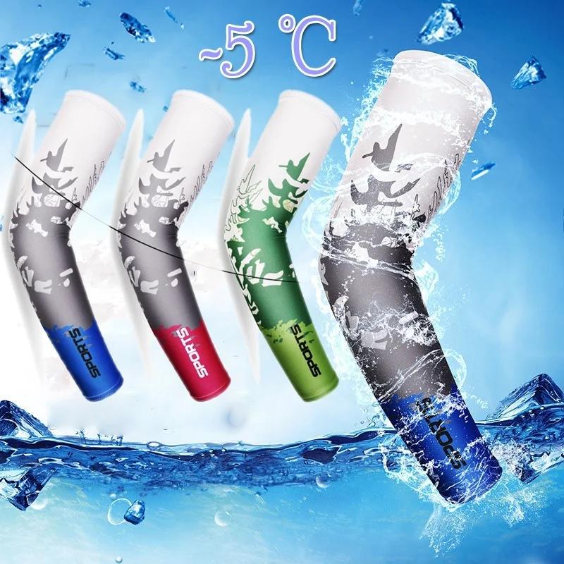 New Fashion Sports Ice Silk Cool Arm Sleeve Cycling Arm Elbow Sun Protector  Summer Sleeve