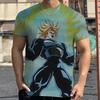 2026 Summer Dragon Ball Retro Fitness T-shirt Men's Oversized 3D Printed Short-sleeved Family Unisex Children's Sports Shirt