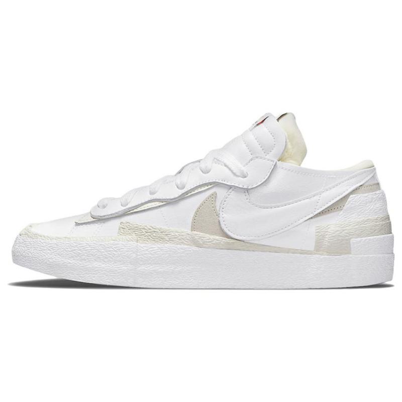 

Nike Blazer Low Sacai White Patent Leather Sneakers Skateboard Shoes DM6443-100 36