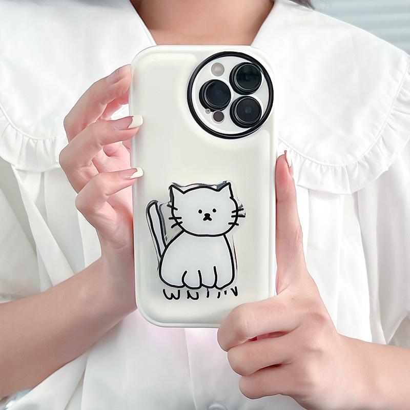 iPhone 14 Pro Air Cushion Silicone Case, Compatible with iPhone 12/11 Pro and Honor 60, New Cartoon Design.
