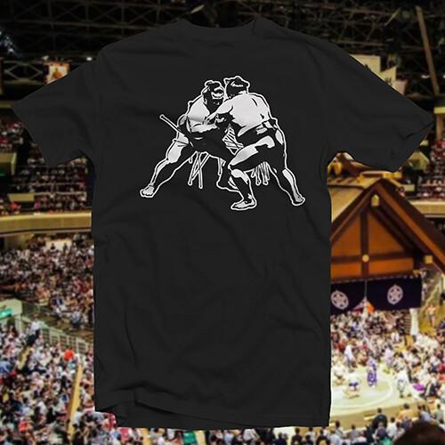 Хлопковая футболка Сумо #2 Японский Макуути Дзюрё Борьба Басё Рикиси Унисекс Футболка XL