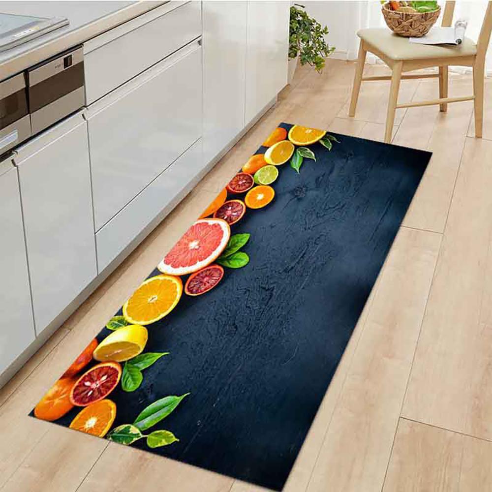 Kitchen Fruit And Vegetable Oil-Absorbing Carpet Entry Anti-Slip Mat, Home Long Strip Dirt-Resistant Blanket, Home Decor