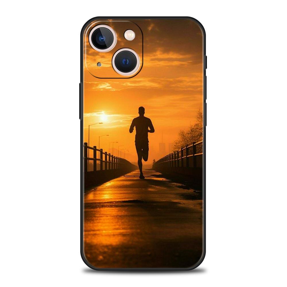 

Phone Case For iPhone 17 16e 15 14 13 12 11 Pro Max SE 7 8 Plus Shell iPhone 16 Soft TPU Cover Run marathon Running iPhone 15 Pro