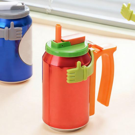 Soda Can Holders Cup Sleeves with 5 Suction Cups Reusable Beverage Can Lid Waterproof Drink Can Covers for Home Bar Outdoor Use