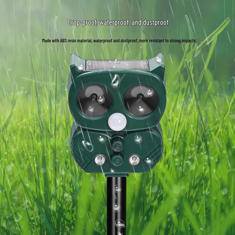 Solar Ultrasonic Animal Repeller with Infrared Sensor