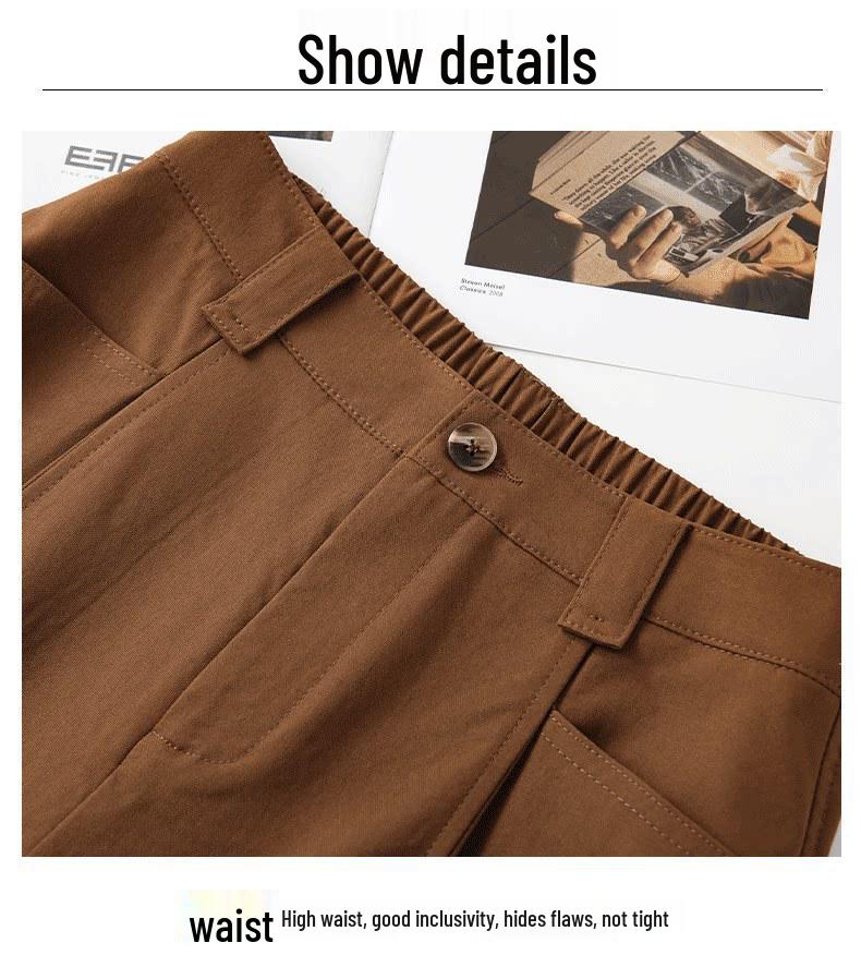Stylish High-Waisted Wide-Leg Pants 2026: Women's Slimming Casual Spring/Autumn Pants