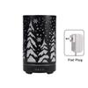 Ultrasonic Air Humidifier 100ml Timing Function Aroma Diffuser Hollowed-out Tree Humidifier Room Scent Diffuser with LED Lights