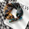 Korean version autumn and winter new printed silk small square scarf women's silk scarf decorative scarf warm scarf mulberry silk
