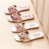 Open Toe Slides House Sandals for Women and Men Summer Satin Slip On Flat Sandals Indoor Outdoor Beach Shoes for Couple Dress Shoes Bedroom Slippers