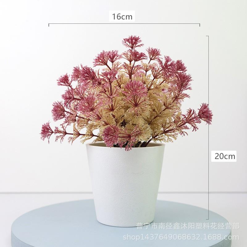 Artificial Mini Potted Plant Decor Desk Home Office Plastic Simulation Greenery 20cm Height Multi-Color Options