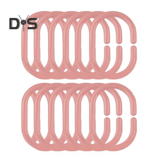 12 buc cârlige pentru perdea de duș rezistente universale pentru baie, tijă de duș în formă de C, inel de umeraș, suport pentru perdea de baie, accesorii