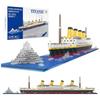 Mini Titanic Ship Model Building Blocks 3D Puzzle DIY Educational Titanic Toys for Adults and Kids Birthday Gift