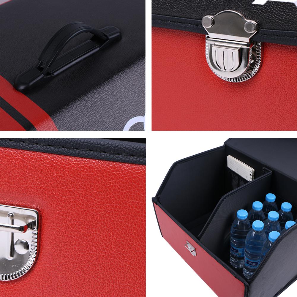 O SHI CAR Organizer Pu Leather Storage Bag Pp Board Collapsible Organizer In the Auto Customized Logo Waterproof Storage