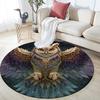 Wing-Spreading Owl,Round Area Rug,Carpet Rug for Living Room Bedroom Sofa Playroom Decor,Non-slip Floor Mat