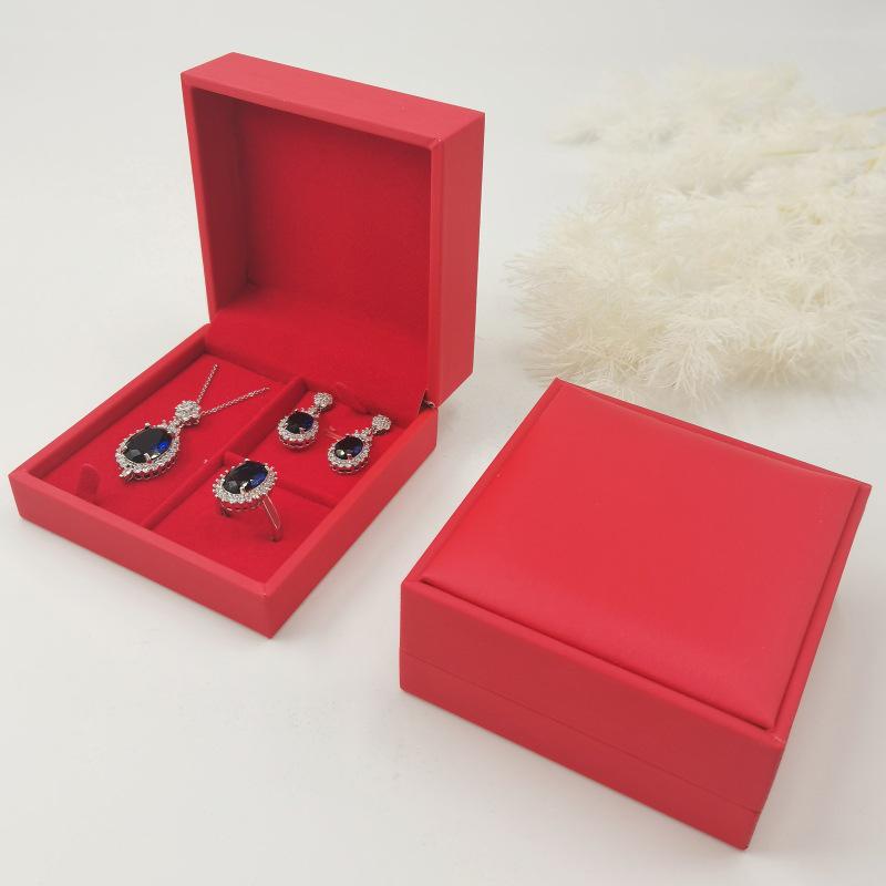 Sada šperkovníc z brúsenej PU kože – Organizér na prstene, prívesky a náušnice