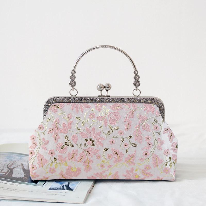 Short Style Handbag Material Kit - Handmade, Multiple Styles, Square Clasp Bag, Includes 20 Needles