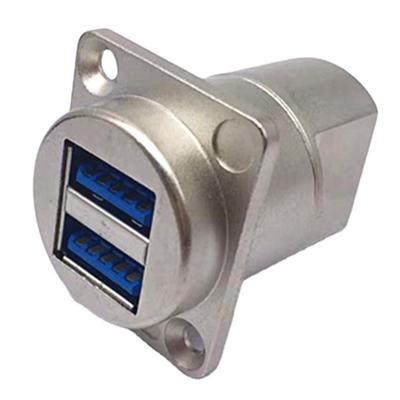 Presa USB 3.0 Doppia Porta USB A Femmina-Femmina Accoppiatore Presa Connettore Tipo D Montaggio a Pannello per