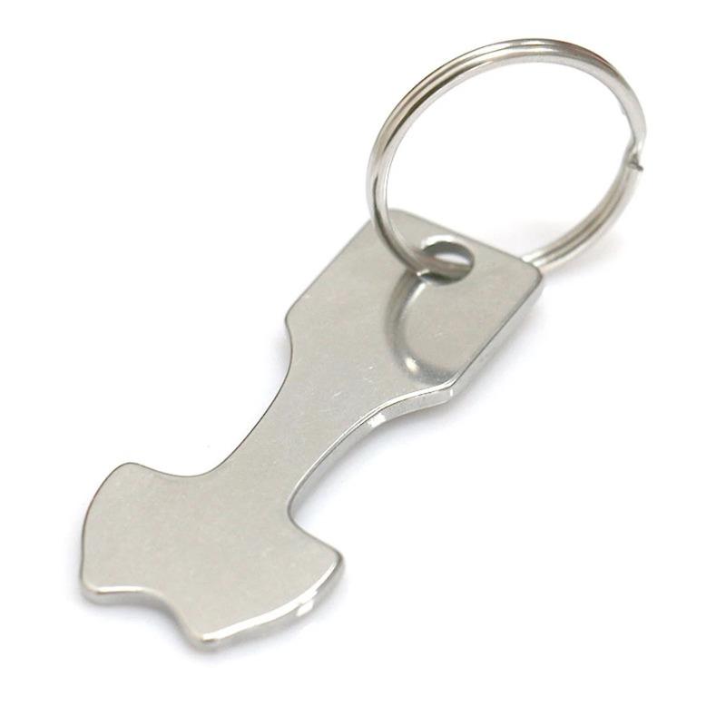 Metal Key Ring Shopping Cart Tokens Stainless Steel Keyring Keychain Shopping Cart Token Coins Protable Unlock Release Key