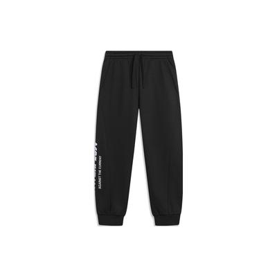 Li Ning CF Su Series Letter Mid Waist Tapered Fleece Stricksporthose Herrenhose AKLTB07-1