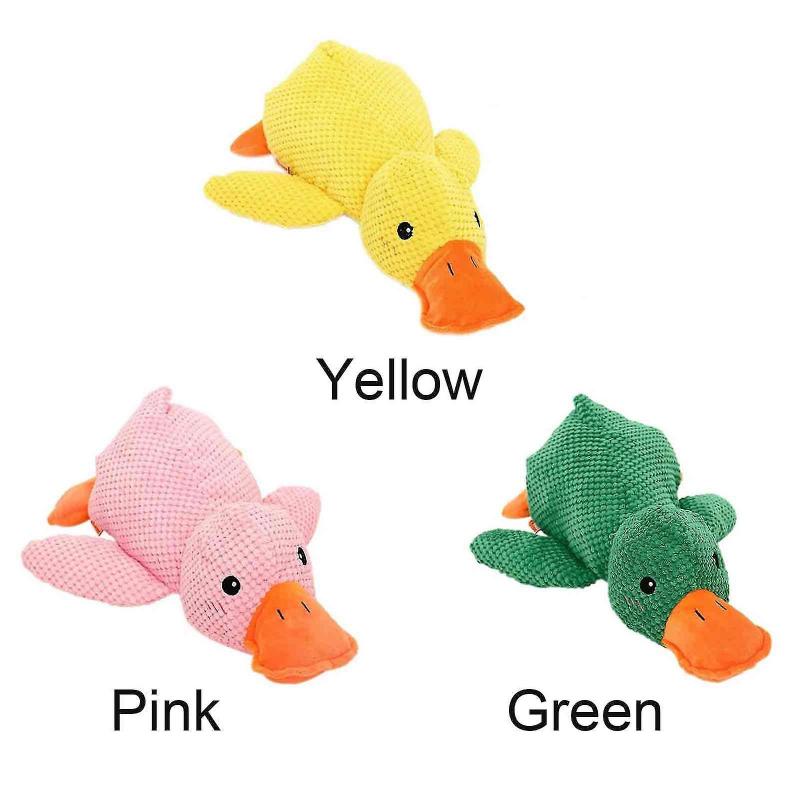 Interactive Quacking Duck Toy for Dog with Real Quack Sound,Stuffed Duck Dog Toy-SDR