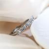 New Diamond Ring for Women, Light Luxury High-end Zircon Live Mouth Ring for Women
