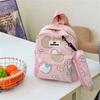 Polyester Cartoon Bear Kids Backpack With Lightweight Design For School