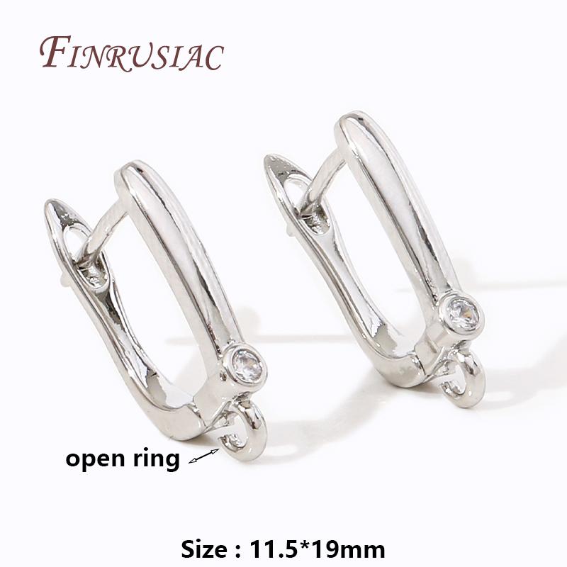 DIY Basic Schwenzy Material 18K Gold Plated Earwire Fastener Earring Hooks Accessories For Fashion Earrings Making Supplies