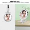 5X Magnifying Folding Adjustable Cosmetic Mirror Double Sided Makeup Mirror (Silver)