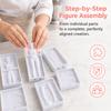 4 Sets Easy To Use PP Fondant Mold Men Women Boys Girls 3D Human Body Mould People Shaped Mold White Cake Figure Mold DIY