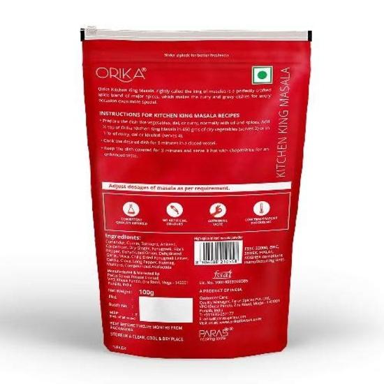 Orika Shahi Paneer Masala, Chana Masala & Kitchen King Masala (Combo of 3, 100 G Each)