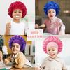 Kids Sleeping Cap Satin Night Sleep Cap Wide Band Elastic Turban Headwear Bonnet Hair Care Cap Infant Bonnet Toddler Hat