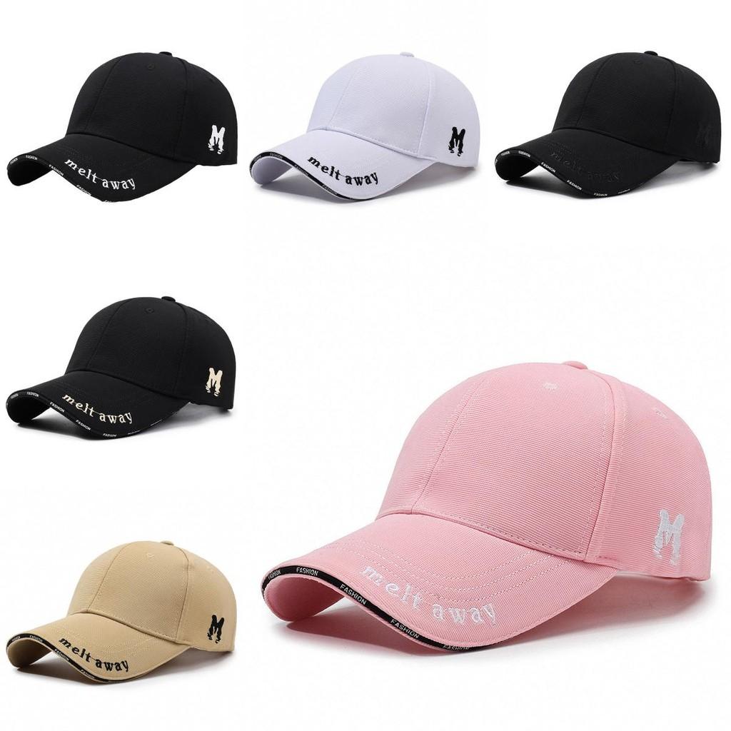 Letter Embroidery M Baseball Hat Outdoor Adjustable Sun Protection Breathable