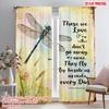 2pcs 2D Flat Printing Curtains Dragonfly Love Fly Everyday 100% Polyester Without Electricity All Season Party & Holiday Decor