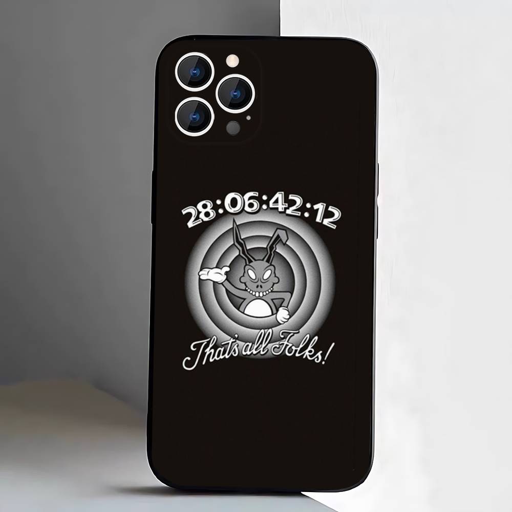 D-Donnie Darko Phone Case For iPhone 17,16,15,14,13,12,11,Pro,XS,Max,XR,Plus,E,SE4,Mini Black Soft Cover