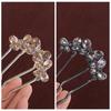 Geometric Toothed Insert Comb Hairstyle Tools U-shaped Hair Clip Retro Butterfly Hairpin  Bride