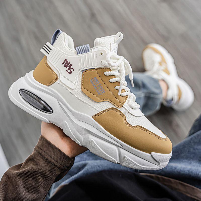 

Мужские туфли на толстой подошве, увеличивающие рост, нескользящие, осенний тренд, универсальные, с кожаной поверхностью, модные туфли, кеды, молодежный досуг, спорт 44