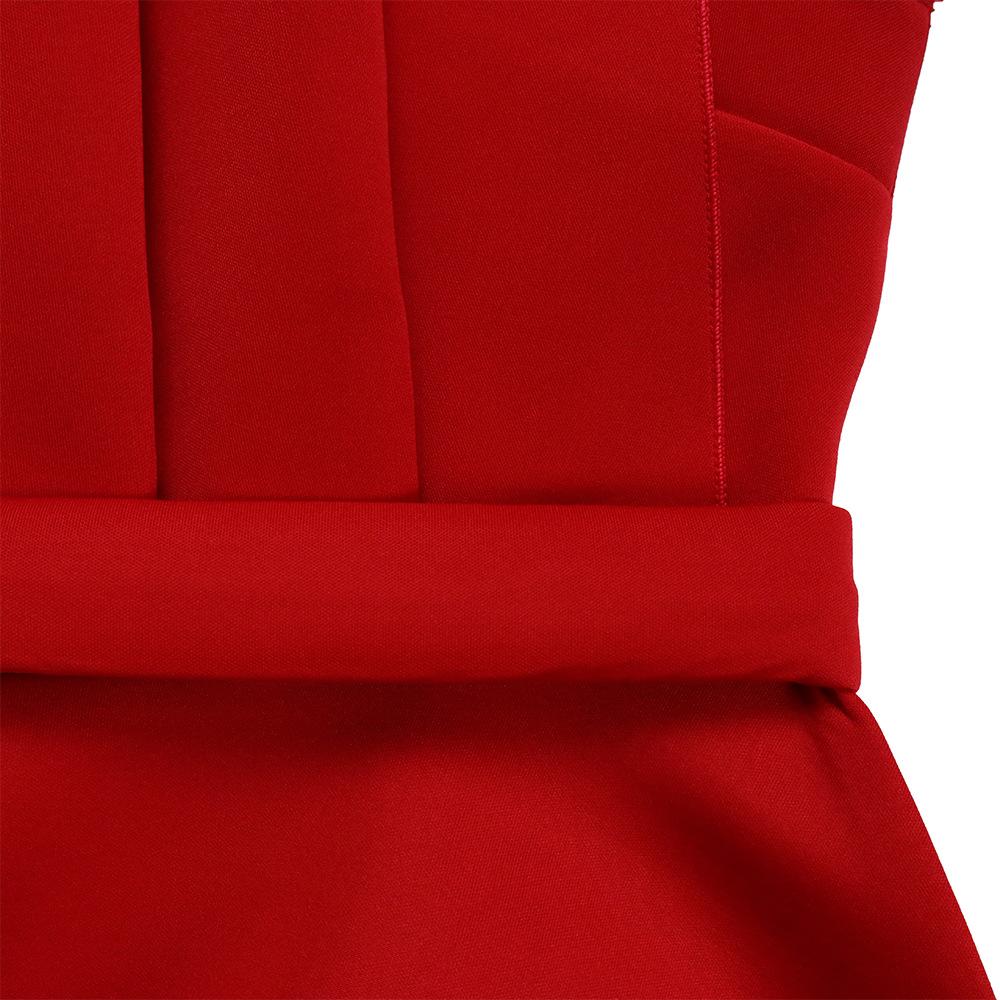 Summer Women's Dress Plus Size Sexy Slant Neck Stereoscopic Wrinkle High Waist Banquet Dress Party Dresses