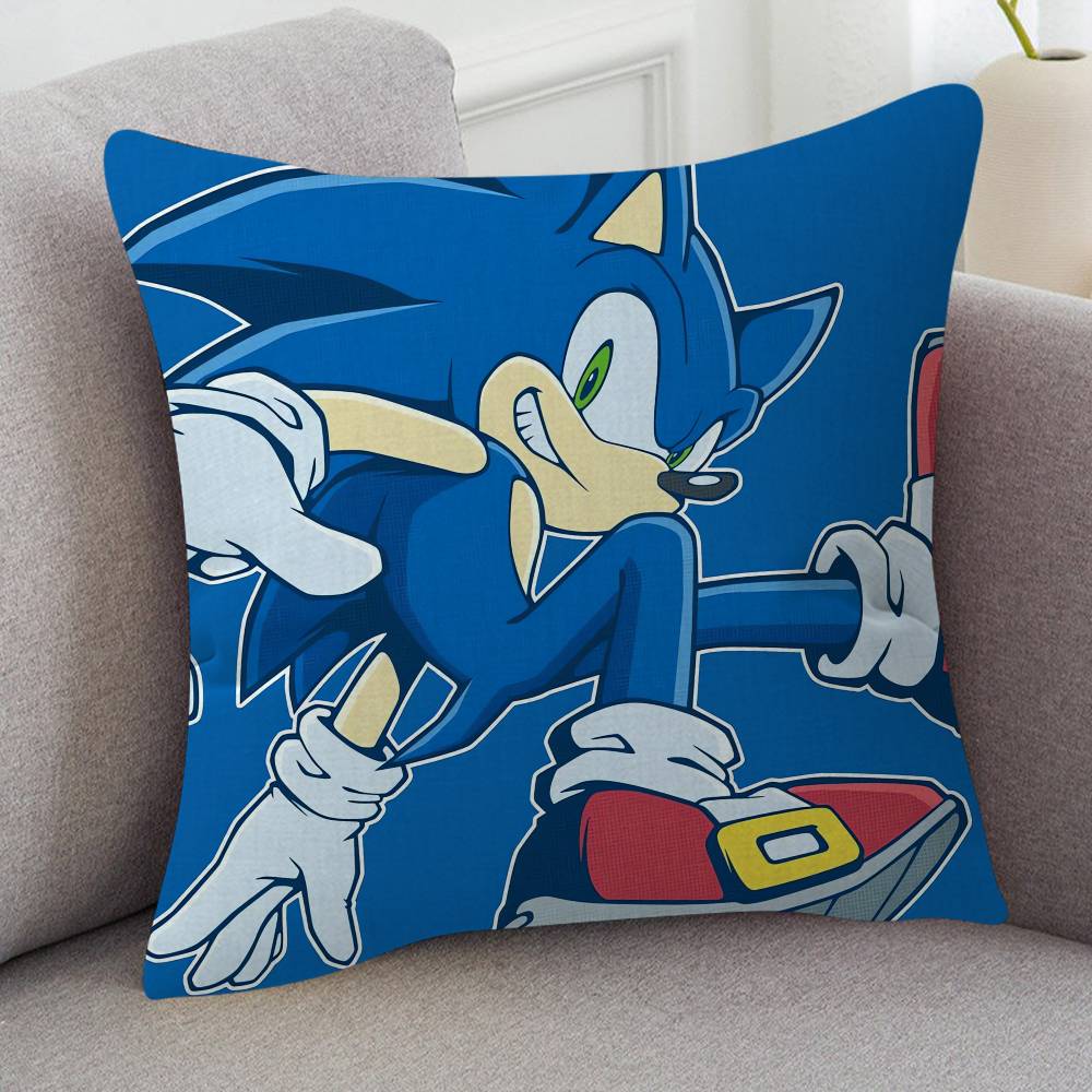 GAME Sonic The Hedgehog Cute Cartoon L Game Cushion Cover Pillowcase Upholstery Sofa Throw Pillow Home Decor Pillowcas