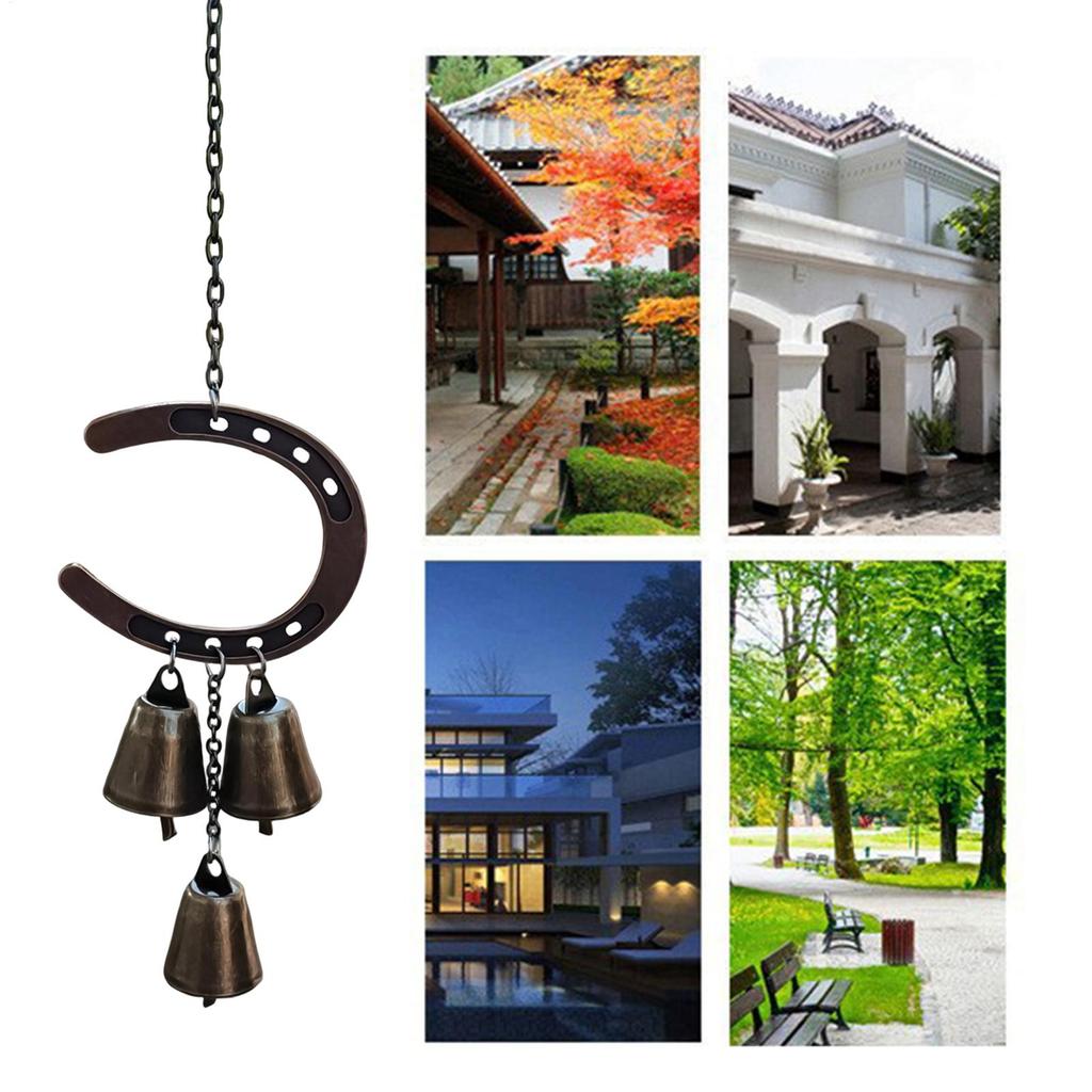 Metal Wind Chime Classic Alloy Anti-Rust Decoration Horseshoe Wall Decoration For Family Home Ranch Bar Indoor Entrance Wall