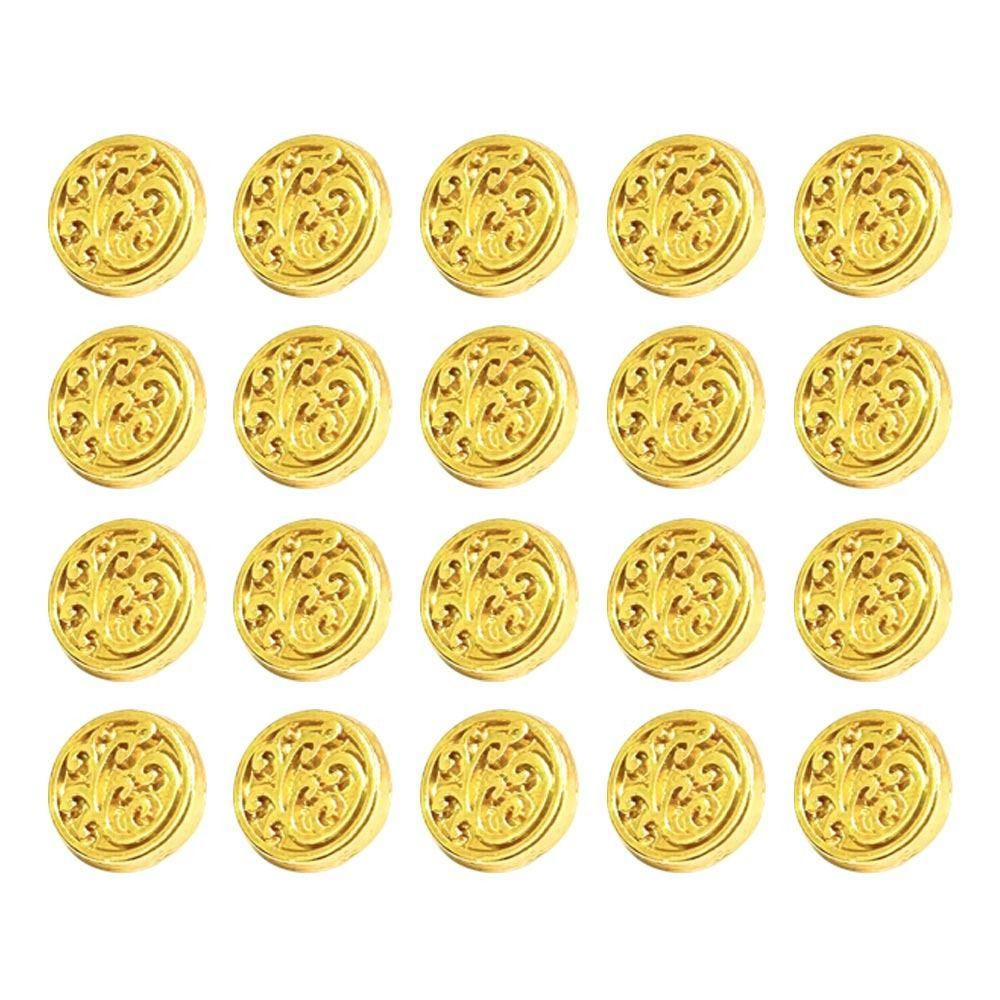 

20pcs 7mm DIY Doll Coats 4 Colors Pattern Decoration Buckles Doll Clothing Sewing for 1/6 Doll золотой