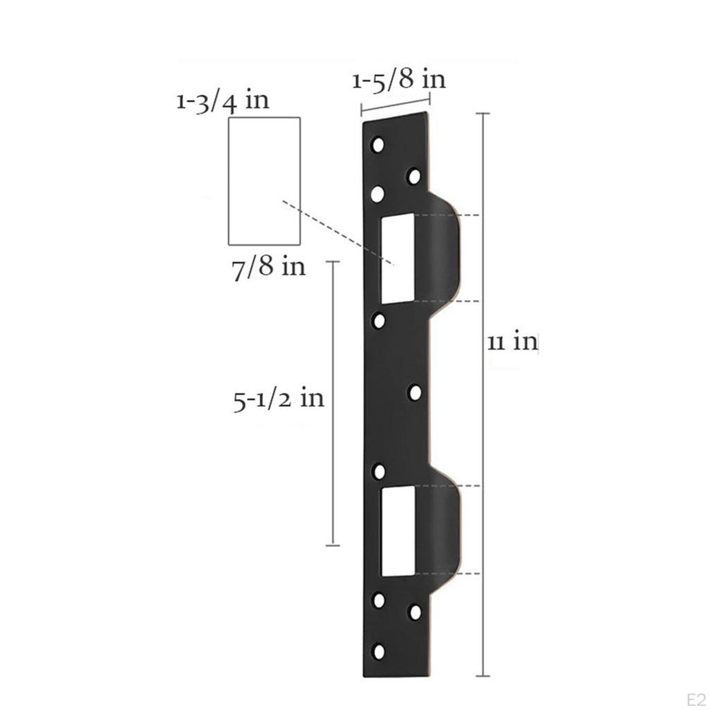 Security Door Strike Plate for 5-1/2" To 6" Hole Center - Simple Installation, Design