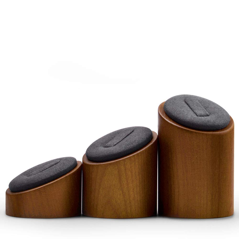 Oirlv Ring Ring Compatible with Eligible Bills SM09402 Stand, Wooden, Luxury, Stylish, Photography, Display, Storage, Holder, (Dark Gray)